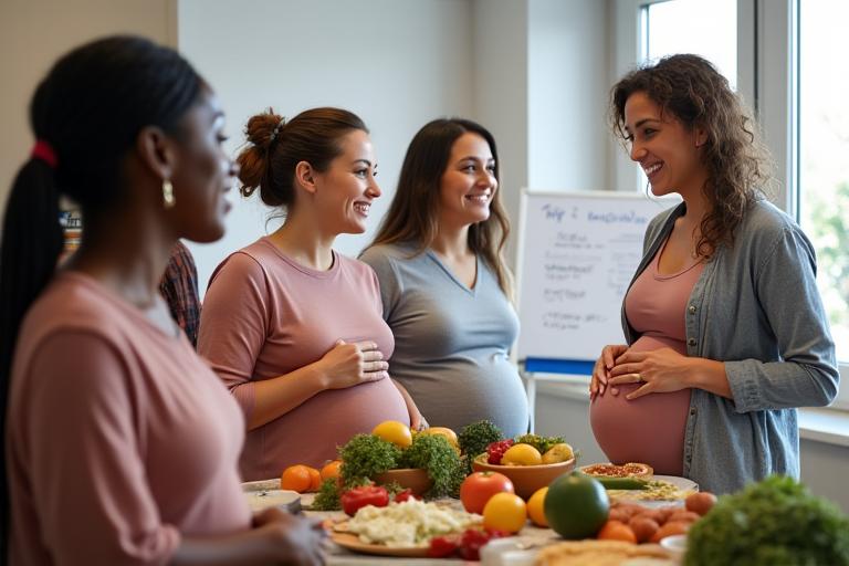 Taller de nutrición prenatal en grupo